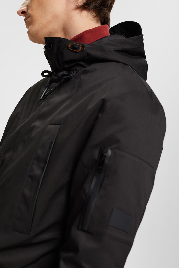Parka jacket with detachable lining, BLACK, detail image number 4