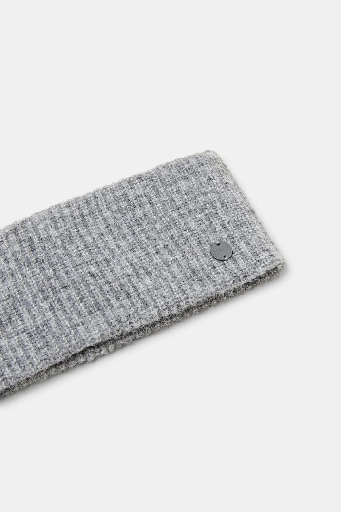 Rib knit headband, LIGHT GREY, detail image number 1