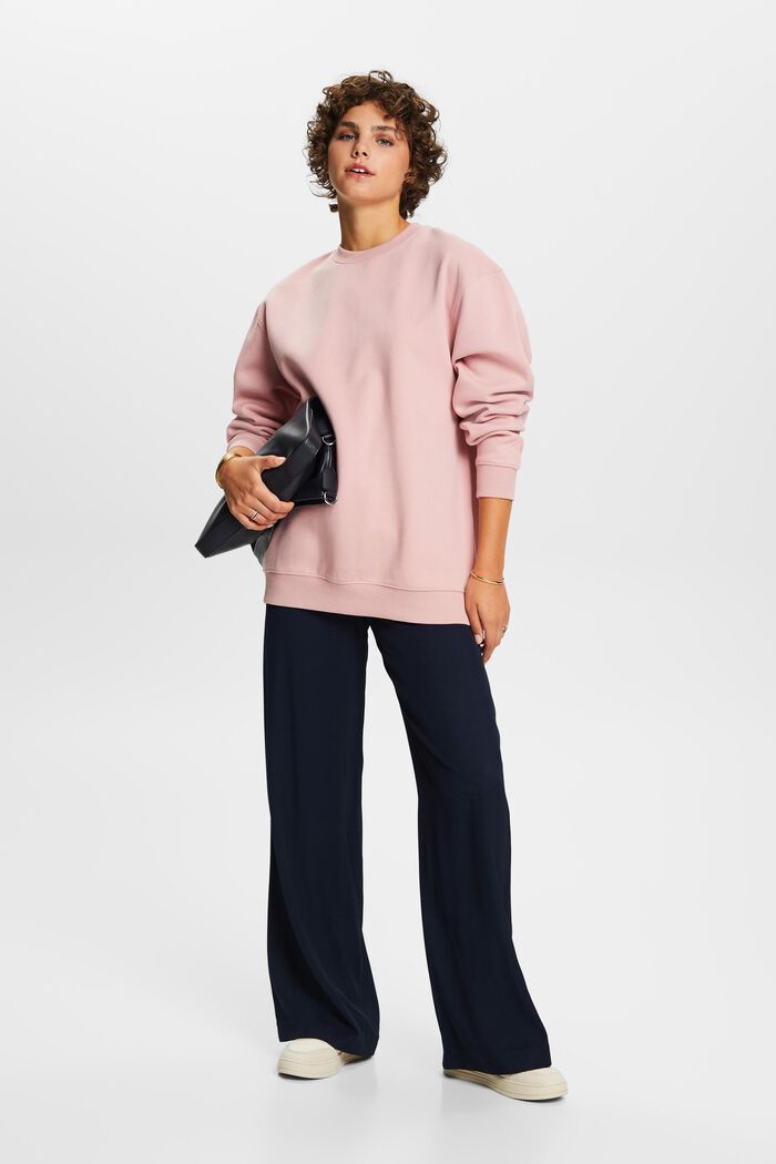 Cotton Blend Pullover Sweatshirt, OLD PINK, detail image number 1