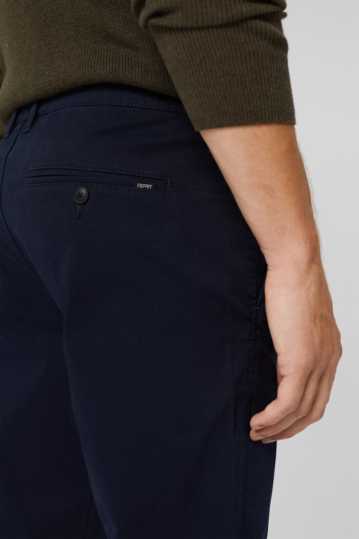 Straight chinos in organic cotton, NAVY, detail image number 2