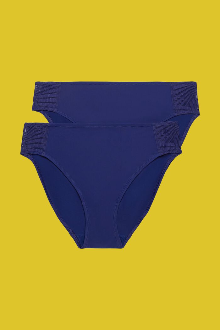 2-pack of mini briefs with lace detail, DARK BLUE, detail image number 4