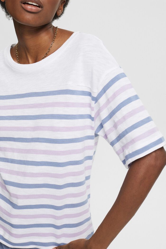 striped T-shirt, LILAC, detail image number 2