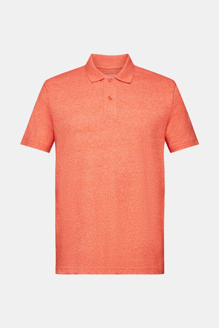 Melange Polo Shirt, BRIGHT ORANGE, detail image number 6