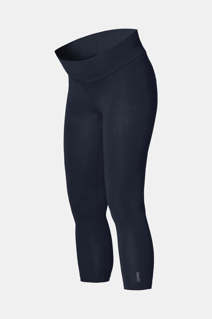 Leggings with an under-bump waistband, NIGHT SKY BLUE, overview