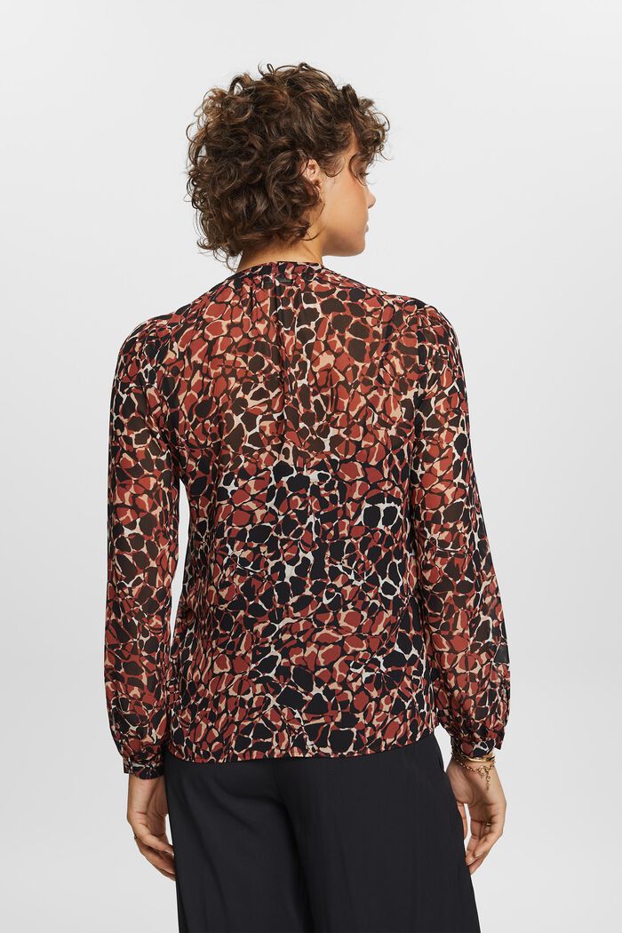 ESPRIT - Recycled: patterned chiffon blouse at our online shop