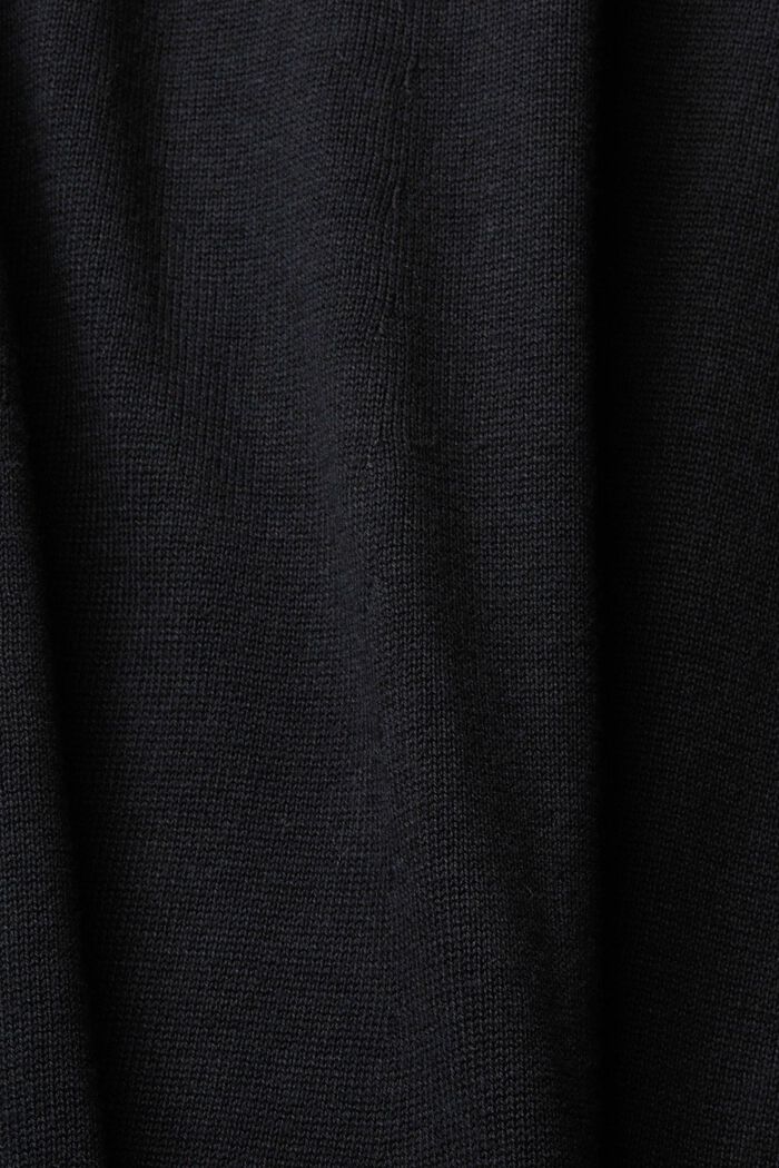Knitted roll neck dress, BLACK, detail image number 1