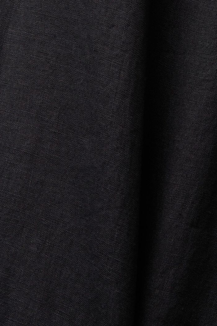 Wide fit linen trousers, BLACK, detail image number 5