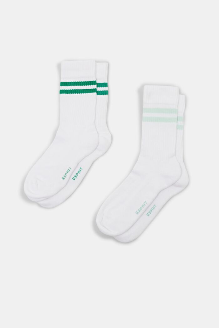 2-Pack Tennis Striped Socks, NEW OFF WHITE, detail image number 0