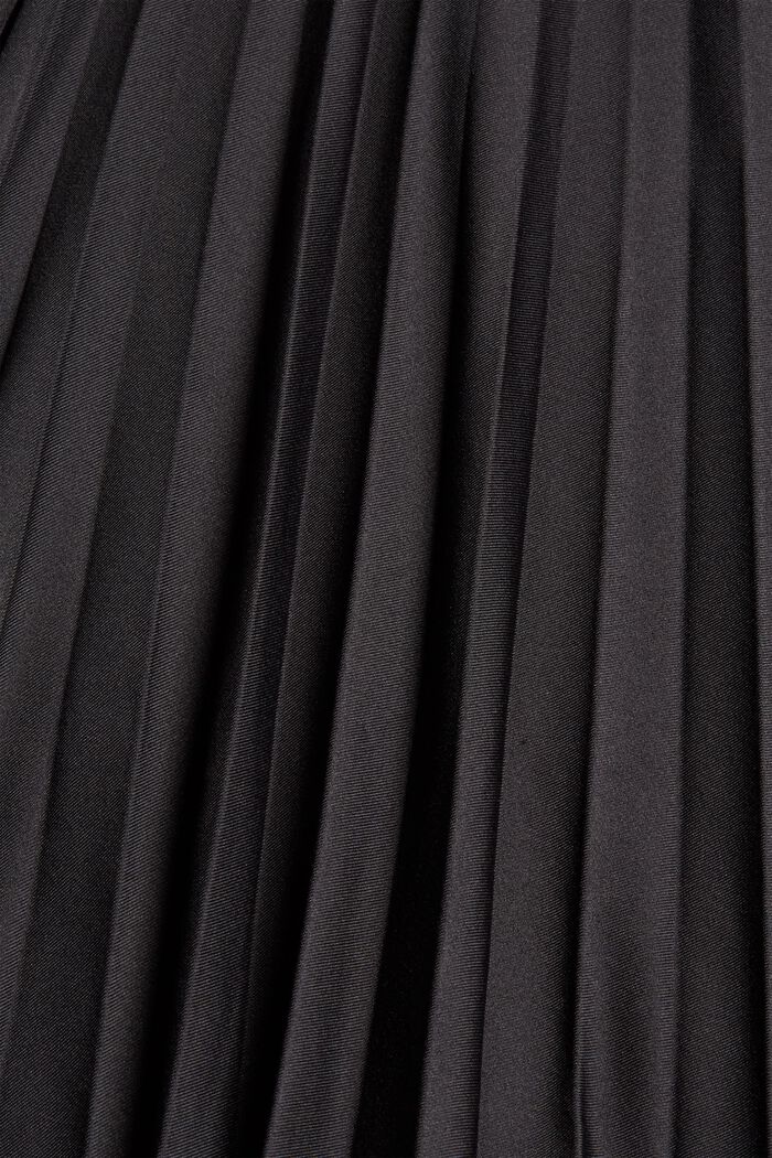 Pleated skirt with elasticated waistband, BLACK, detail image number 4