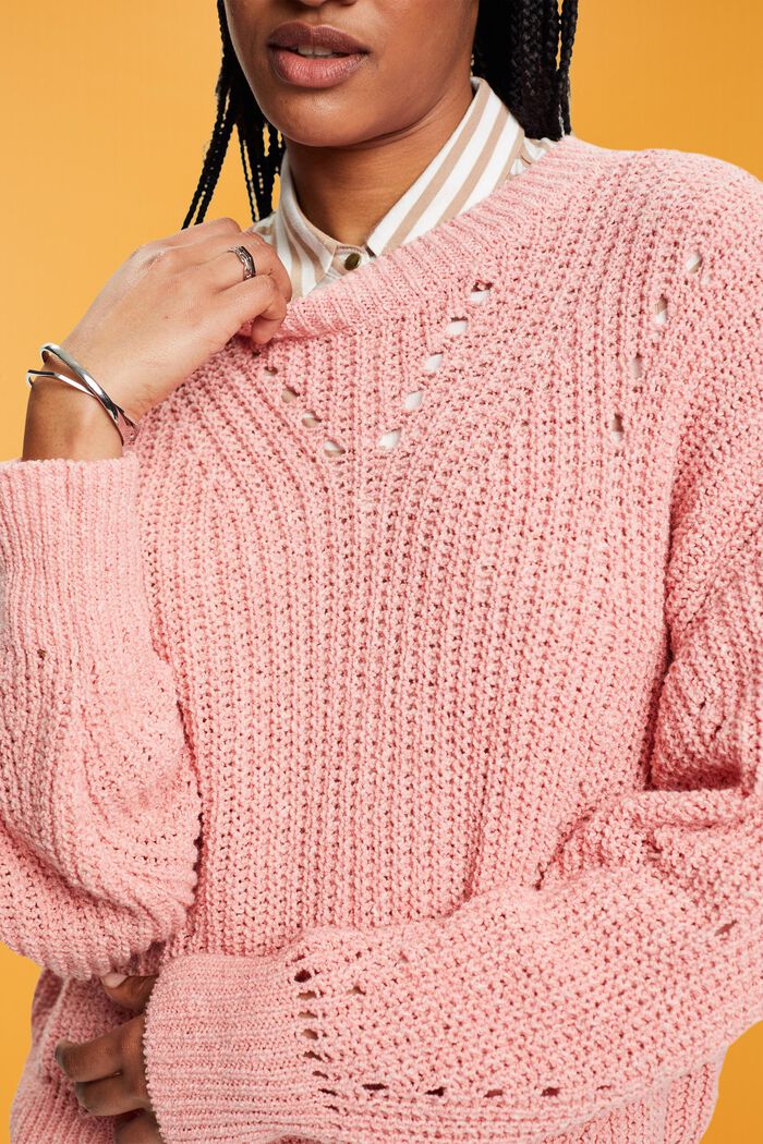 Cable knit jumper, PINK, detail image number 2