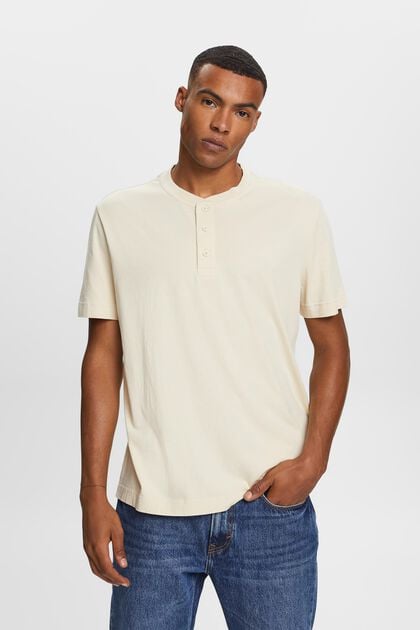 Henley t-shirt, 100% cotton