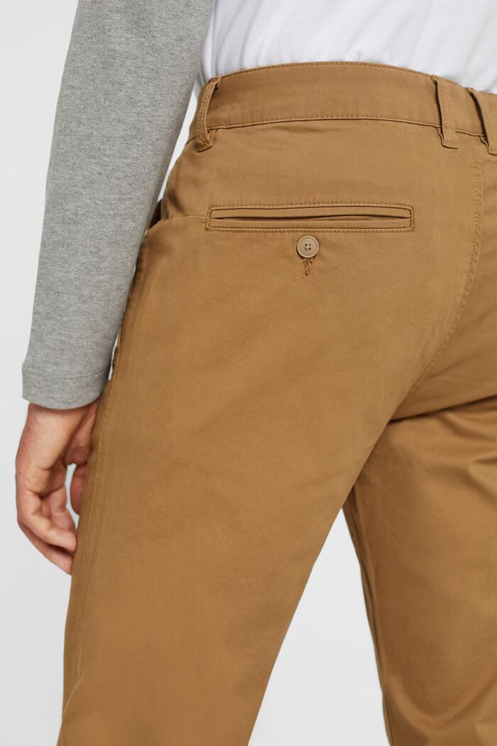 Straight chinos in organic cotton, CAMEL, detail image number 2