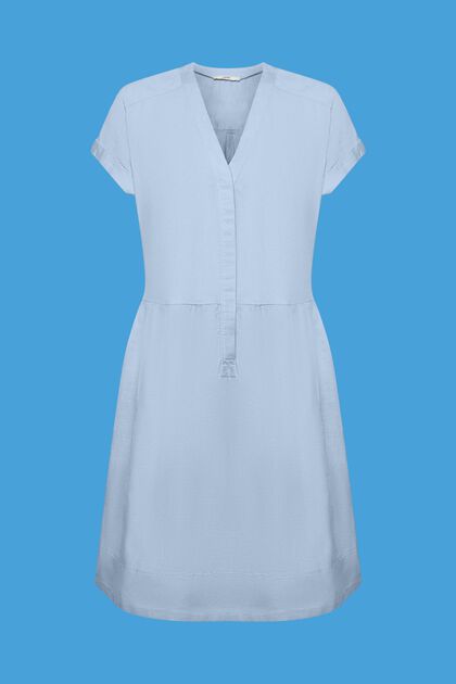 Knee-length dress, cotton-linen blend