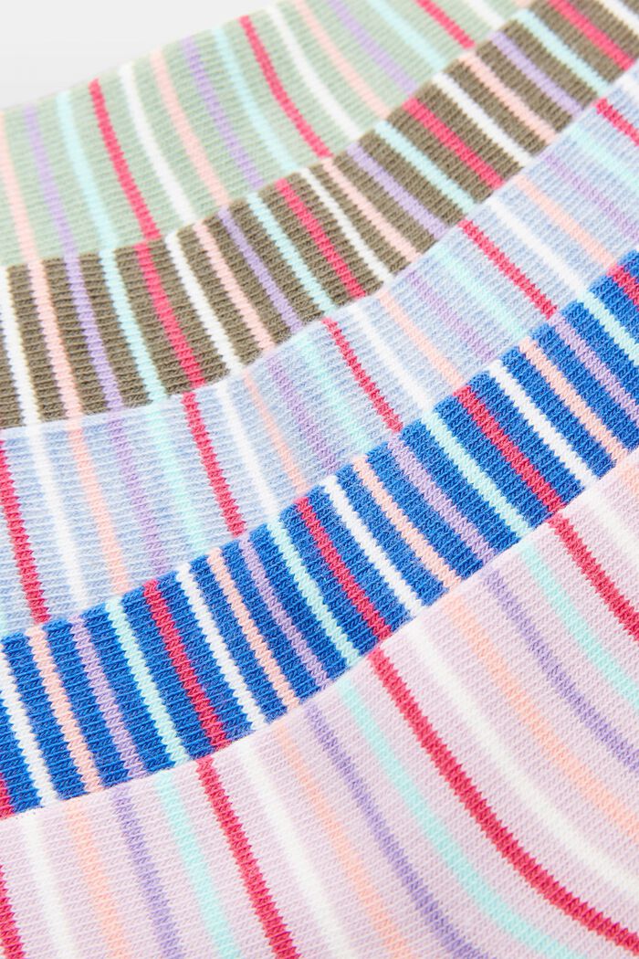 Multi-pack striped socks, organic cotton blend, GREEN/ROSE, detail image number 1