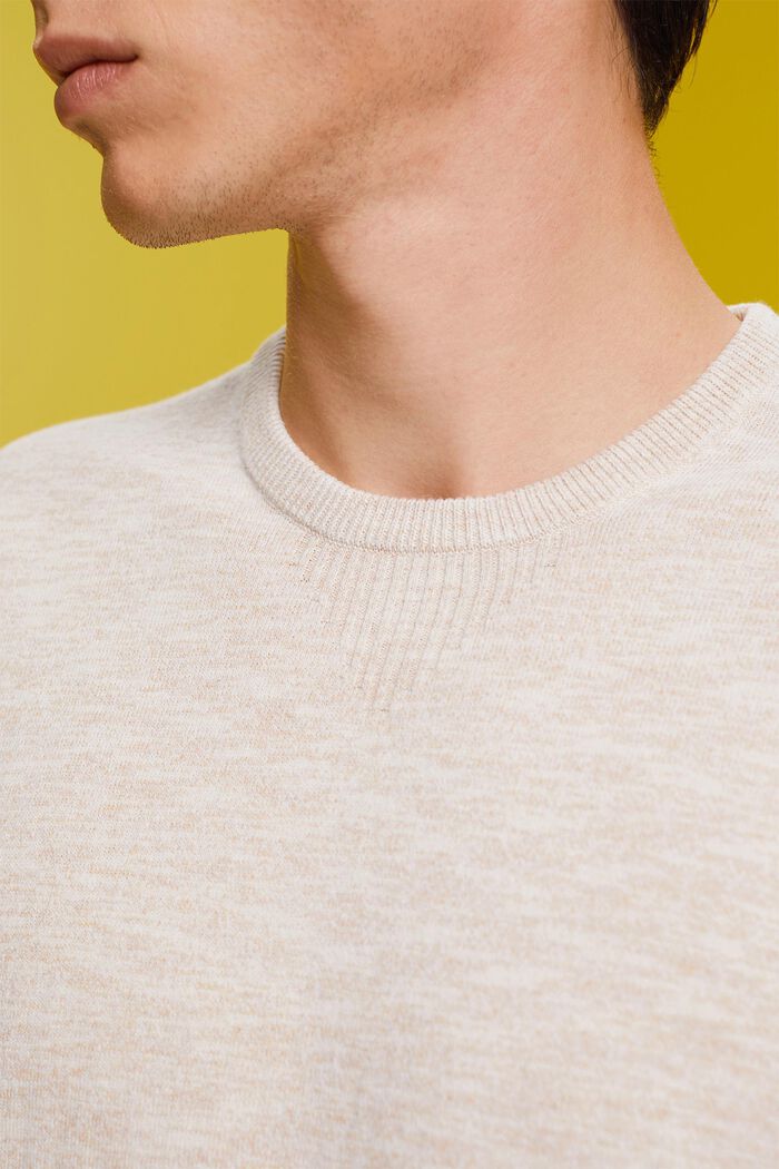 Short sleeve marl knit jumper, OFF WHITE, detail image number 2