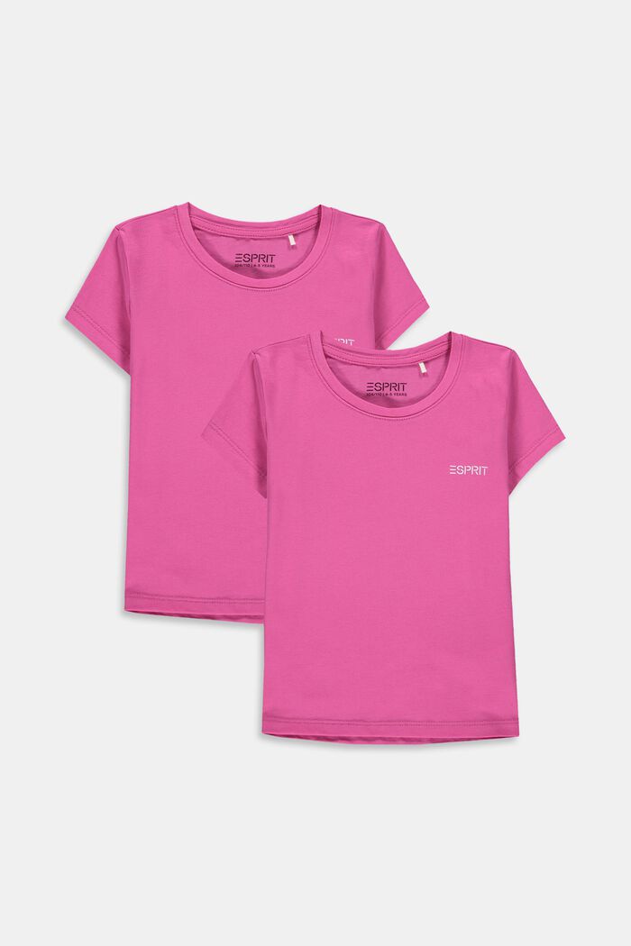 Double pack of stretch cotton T-shirts, BLUSH, detail image number 0