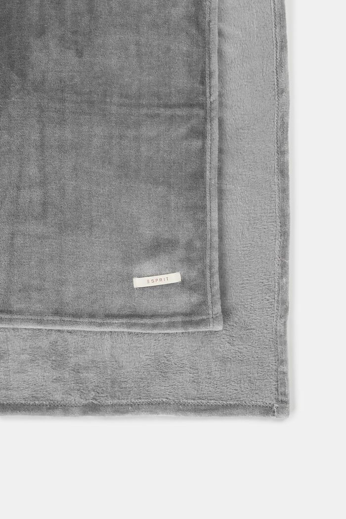 Fleece plaid, DARK GREY, detail image number 0