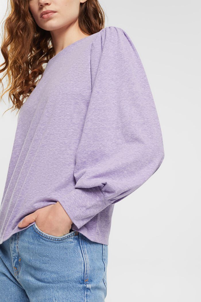 Balloon sleeve top, LILAC, detail image number 0