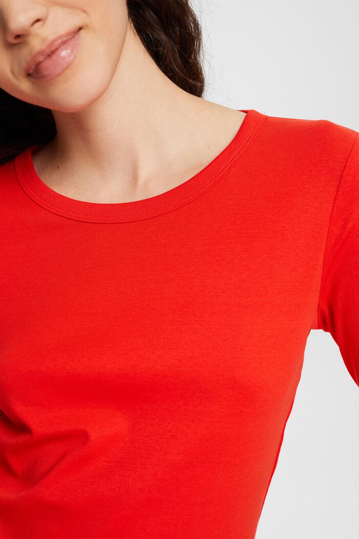 Long sleeve top, RED, detail image number 0