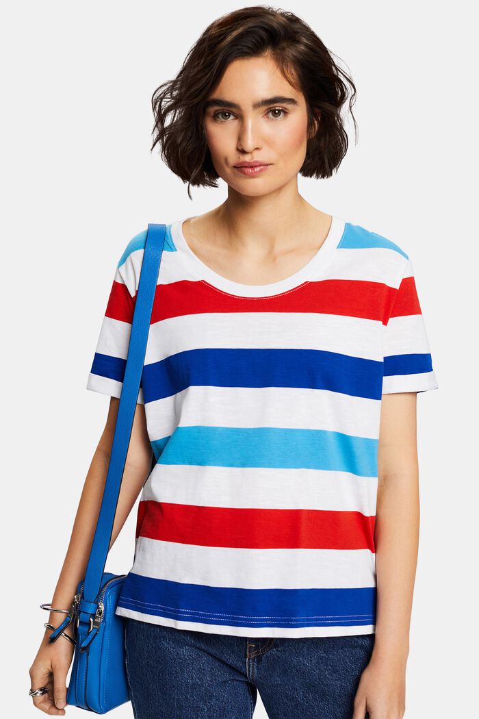 Striped Jersey T-Shirt, BRIGHT BLUE, detail image number 4