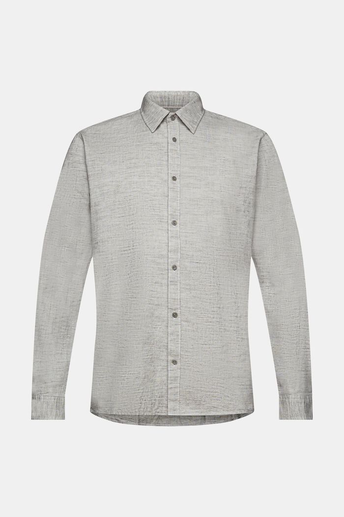 Sustainable cotton striped shirt, MEDIUM GREY, detail image number 6