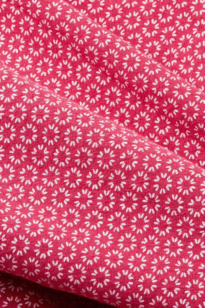 Printed linen blend shirt, DARK PINK, detail image number 4