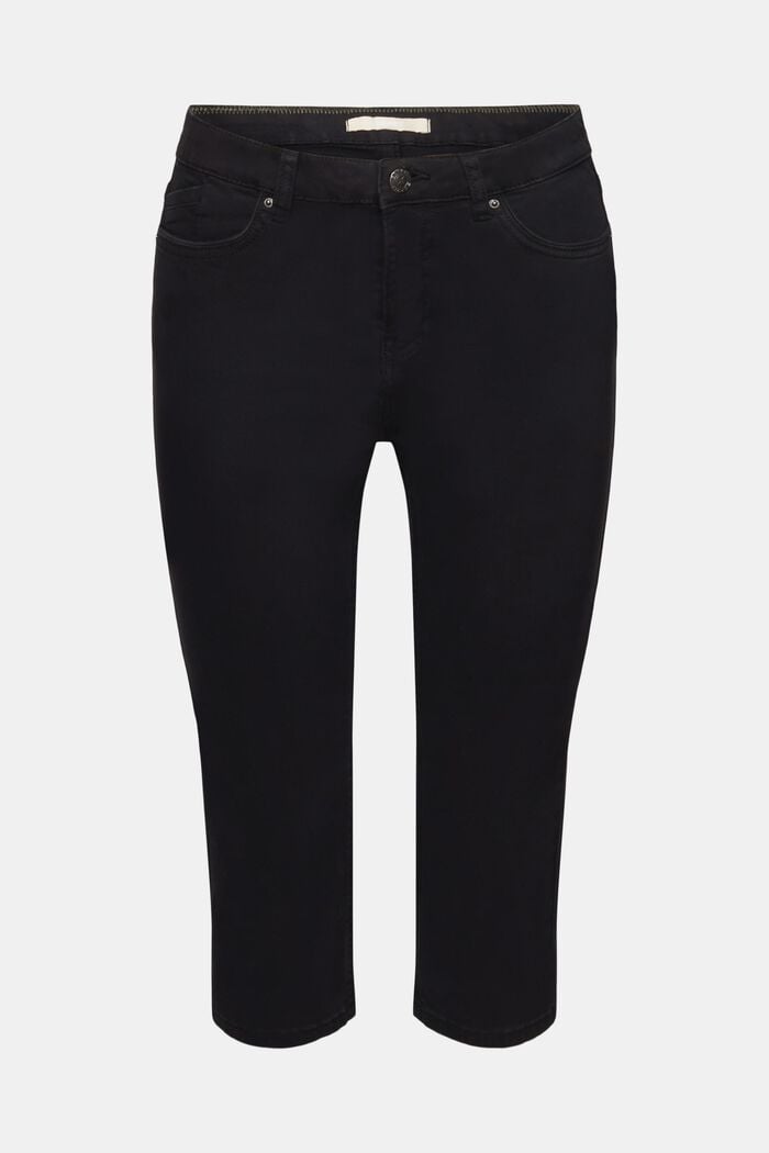 Mid Rise Capri Jeans, BLACK, detail image number 7