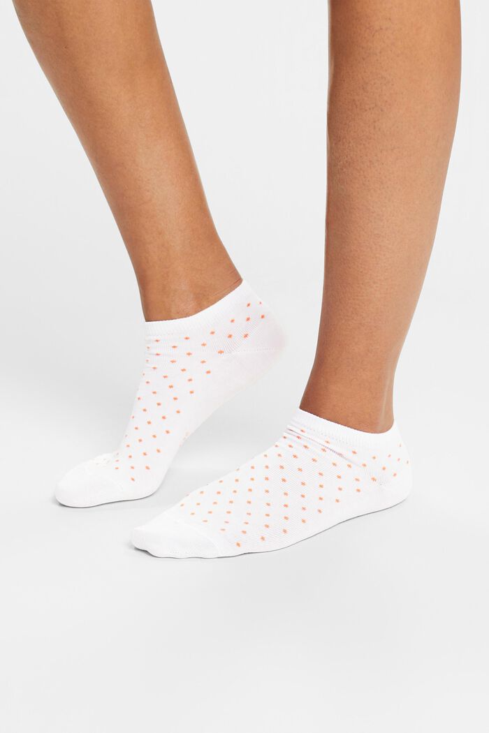 2-Pack Dotted Sneaker Socks, WHITE, detail image number 1