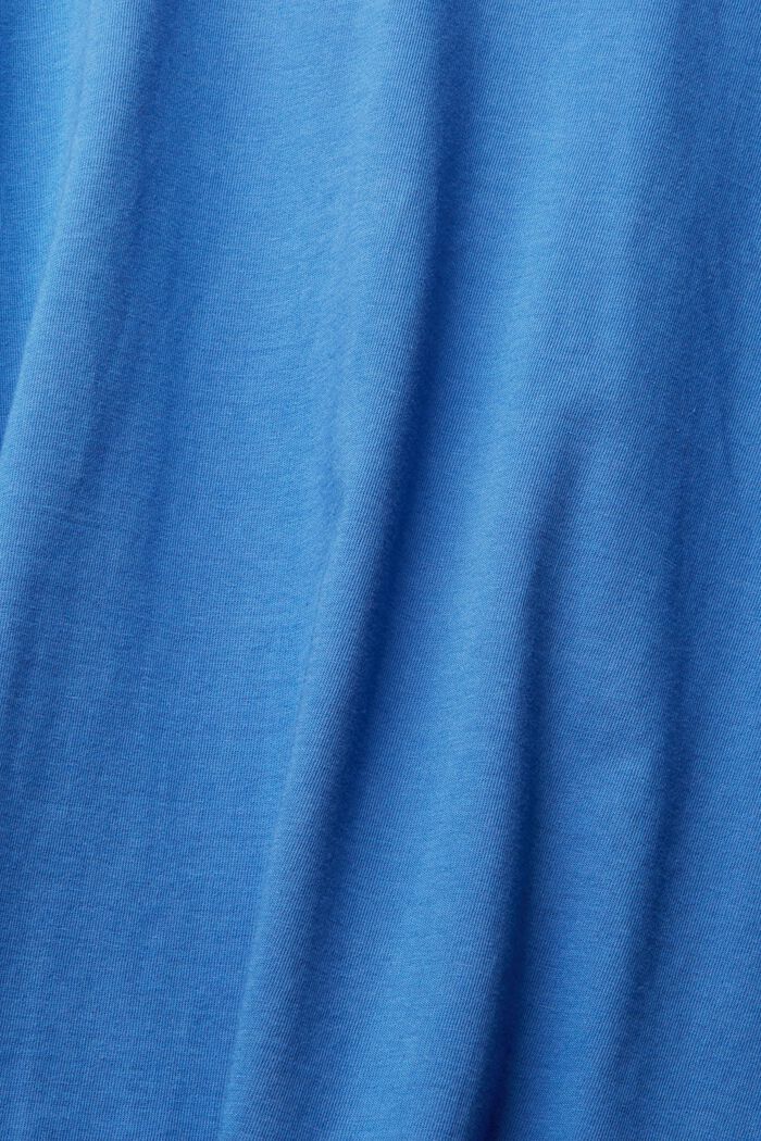 Plain T-shirt, BLUE, detail image number 1