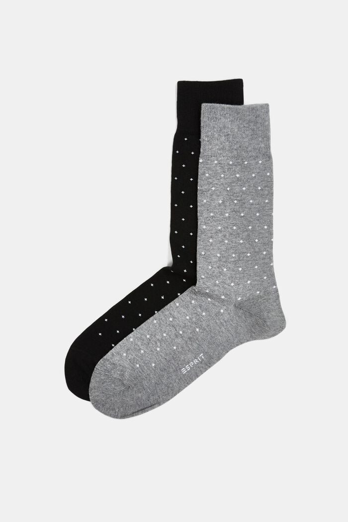 2-pack of socks with dot pattern, organic cotton