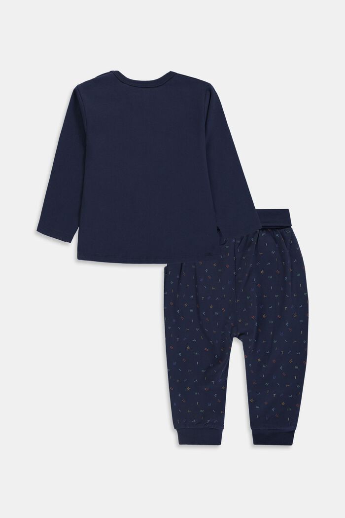 Set: top and trousers, organic cotton, DARK BLUE, detail image number 1
