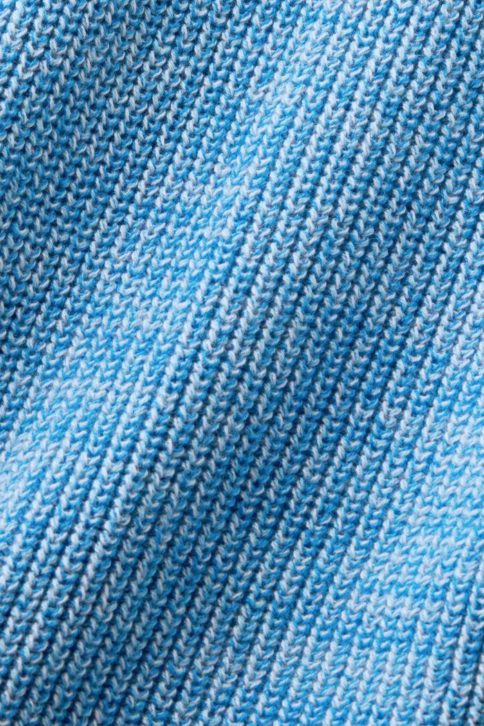 Marled Knit Zip-Up Cardigan, PASTEL BLUE, detail image number 5