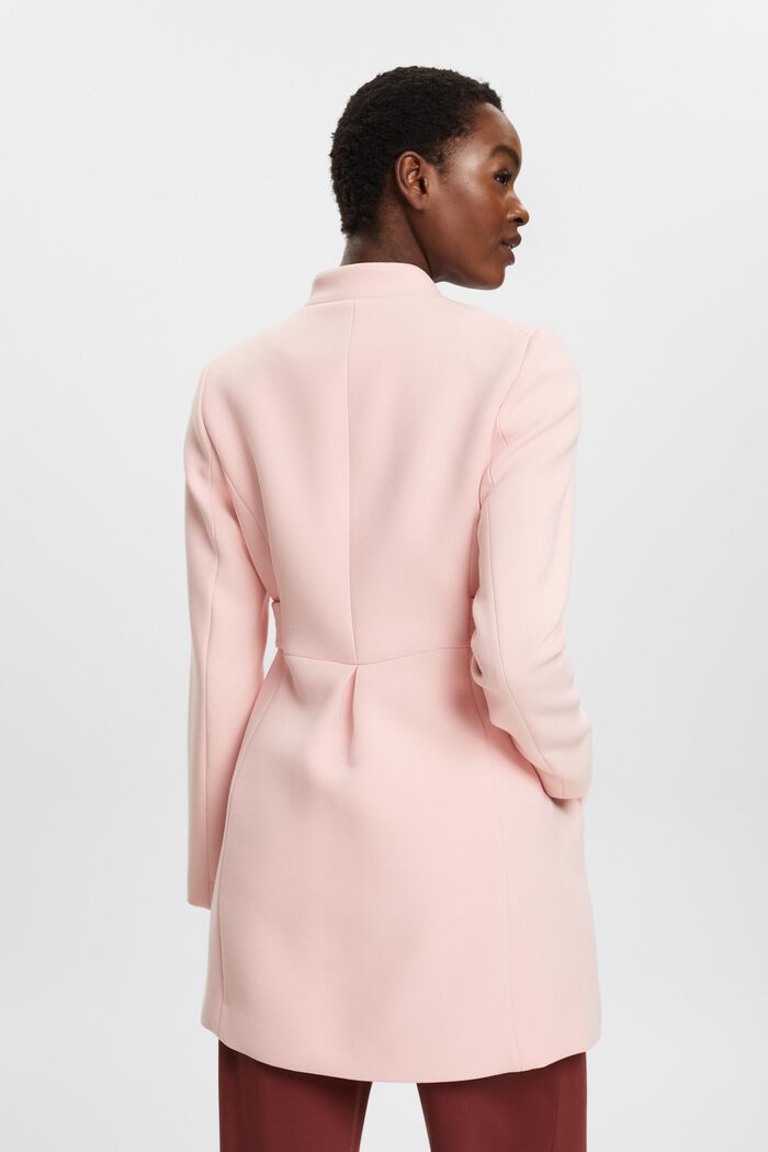 Waisted coat with inverted lapel collar, PINK, detail image number 3