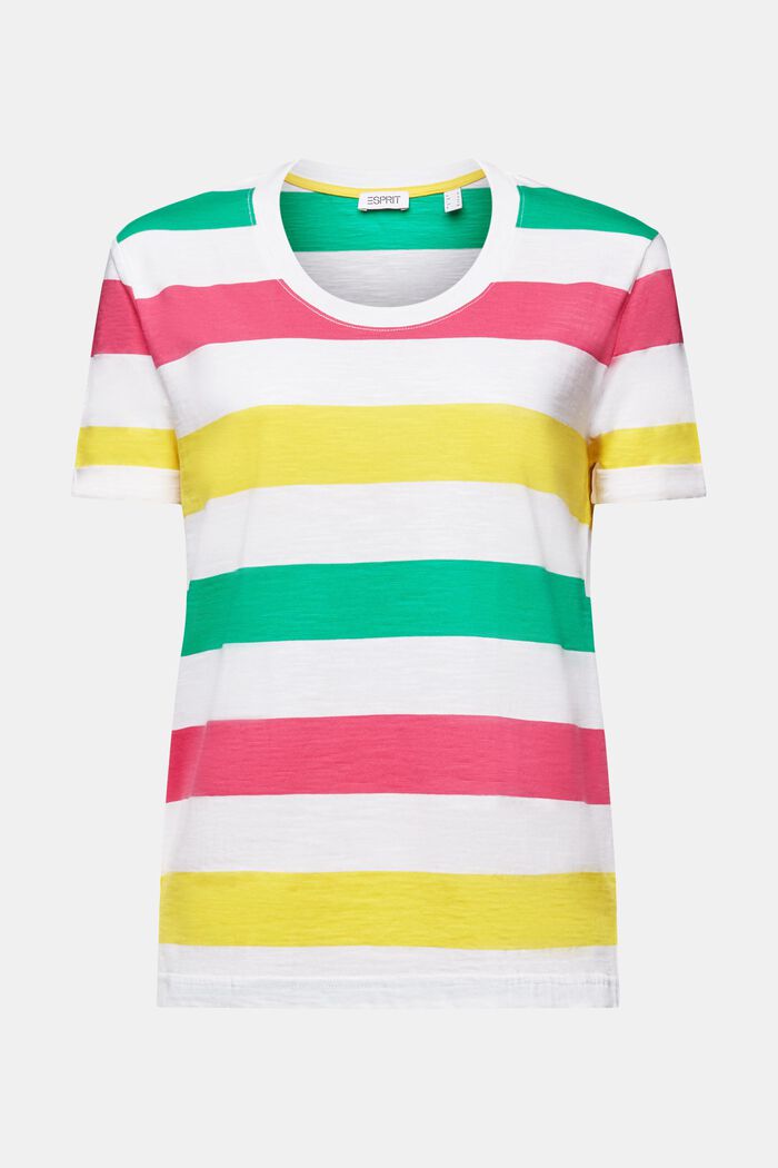 Striped Jersey T-Shirt, YELLOW, detail image number 6