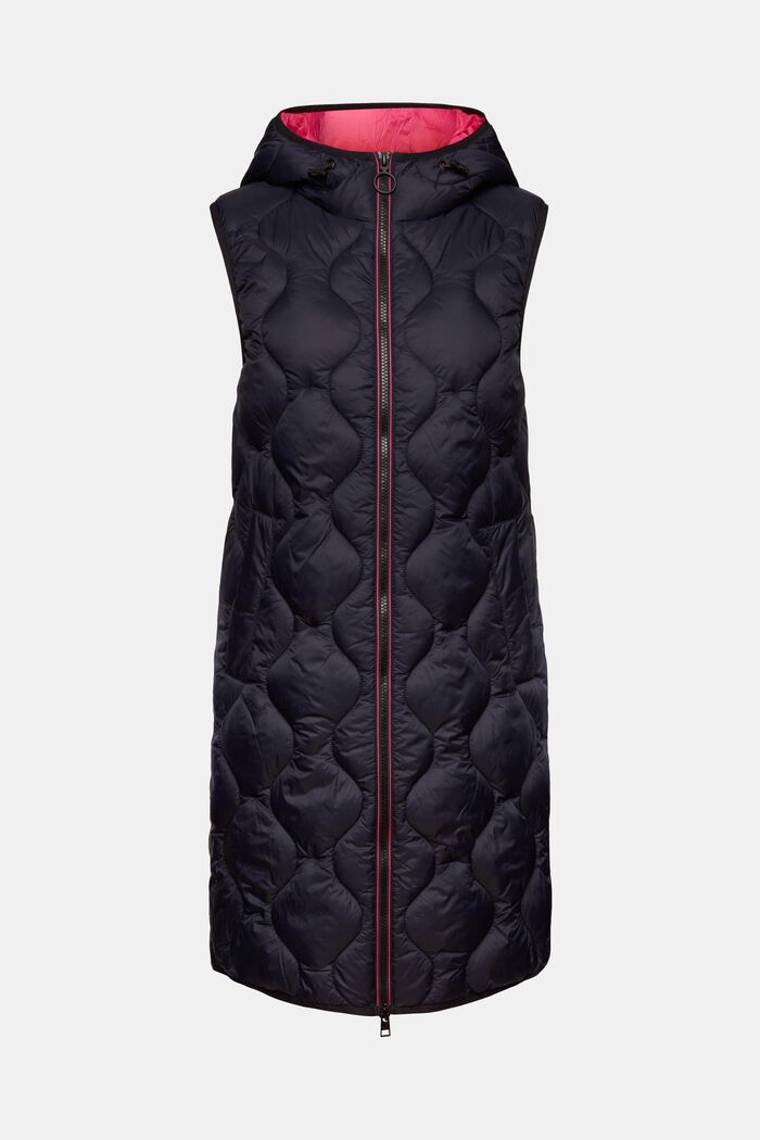 Quilted longline gilet, NAVY, detail image number 6