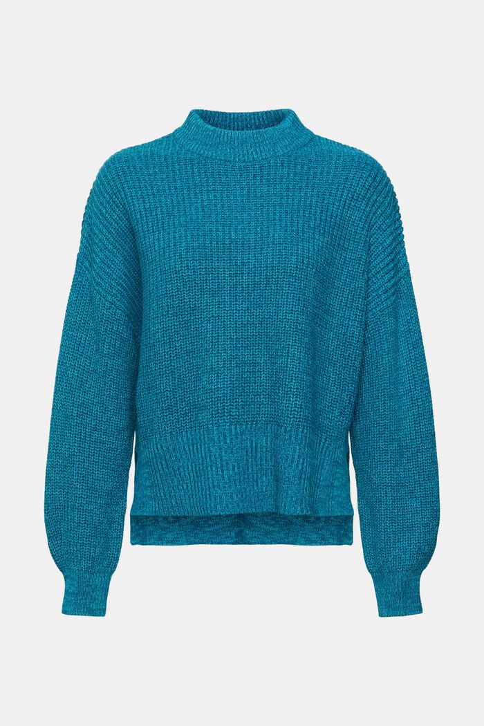 Ribbed knit jumper, TEAL BLUE, detail image number 2