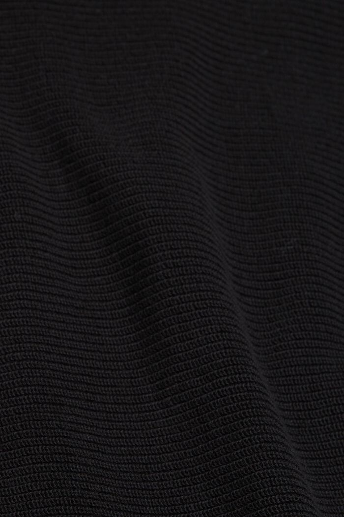 Bateau neck jumper made of organic cotton/TENCEL™, BLACK, detail image number 4