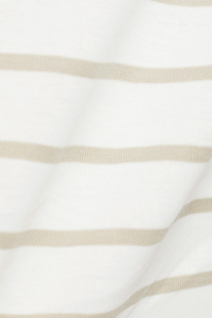 Striped jersey t-shirt, DUSTY GREEN, detail image number 4