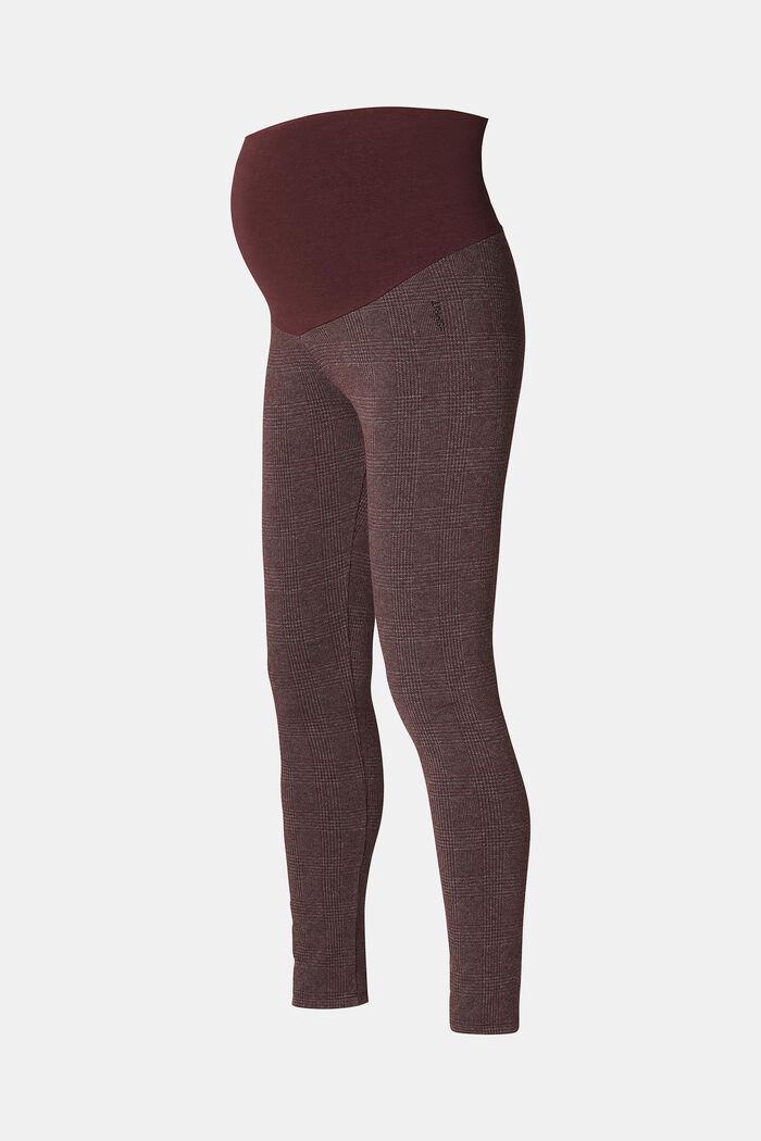 Patterned leggings with an over-bump waistband