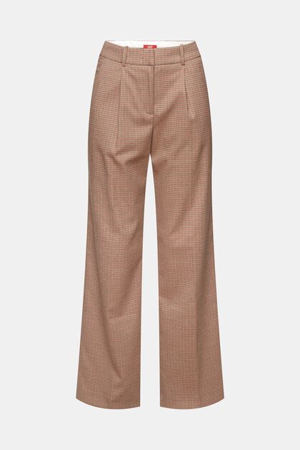 High-Rise Houndstooth Trousers