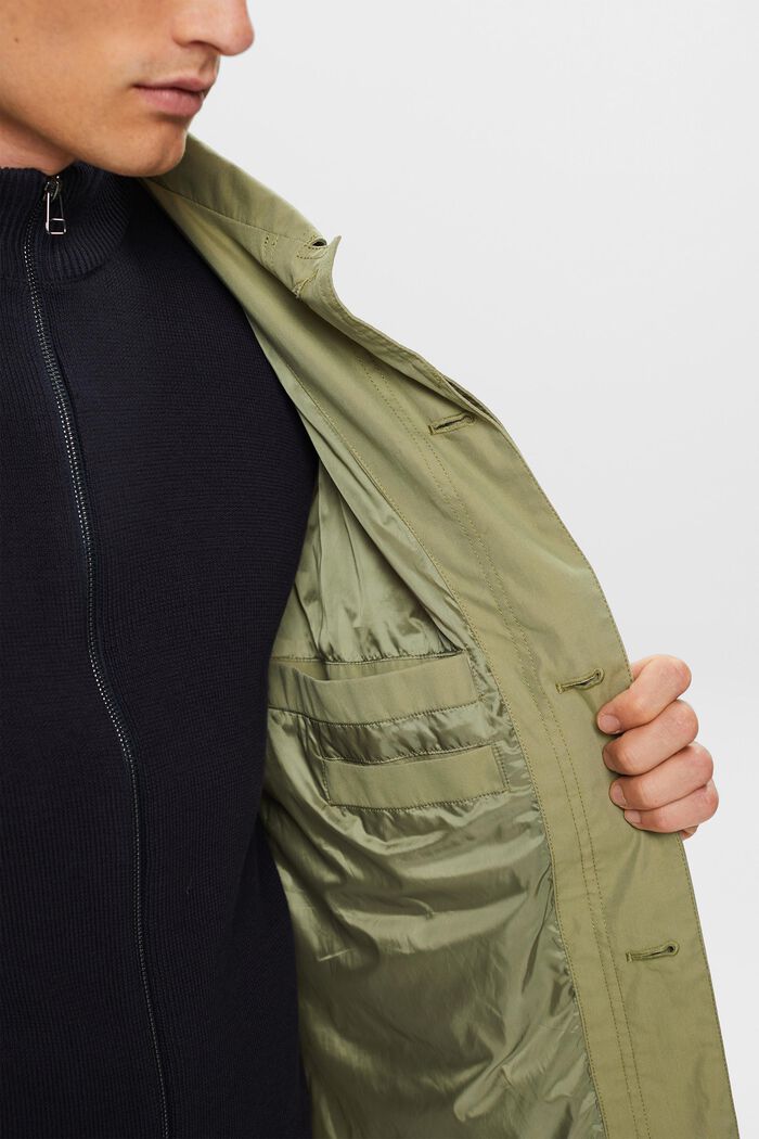 Recycled: lightweight mac coat, OLIVE, detail image number 2