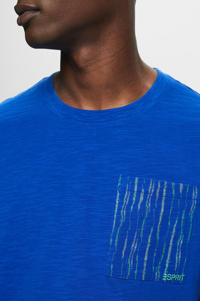 Cotton Slub Logo Pocket T-Shirt, BRIGHT BLUE, detail image number 3