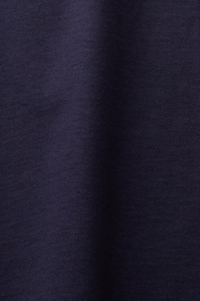 Pima Cotton Crewneck T-Shirt, NAVY, detail image number 4