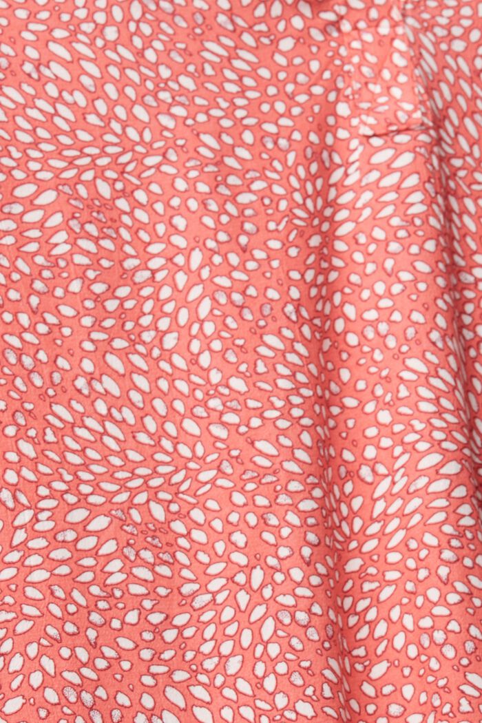 Patterned print blouse made of LENZING™ ECOVERO™, NEW CORAL, detail image number 4