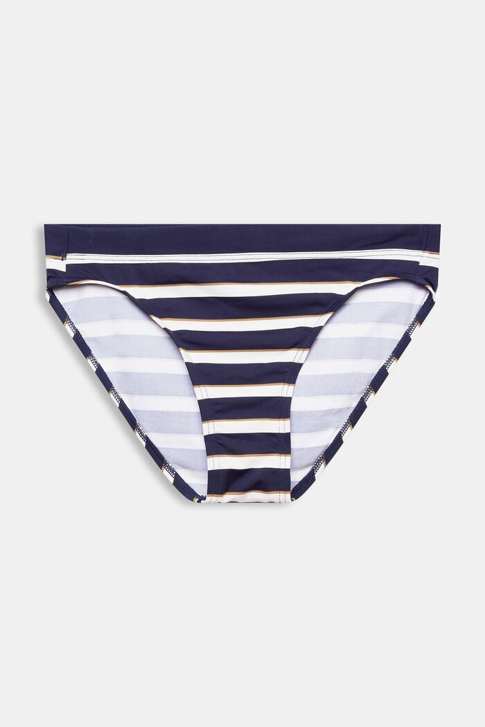 Striped mini bikini bottoms, NAVY, detail image number 4