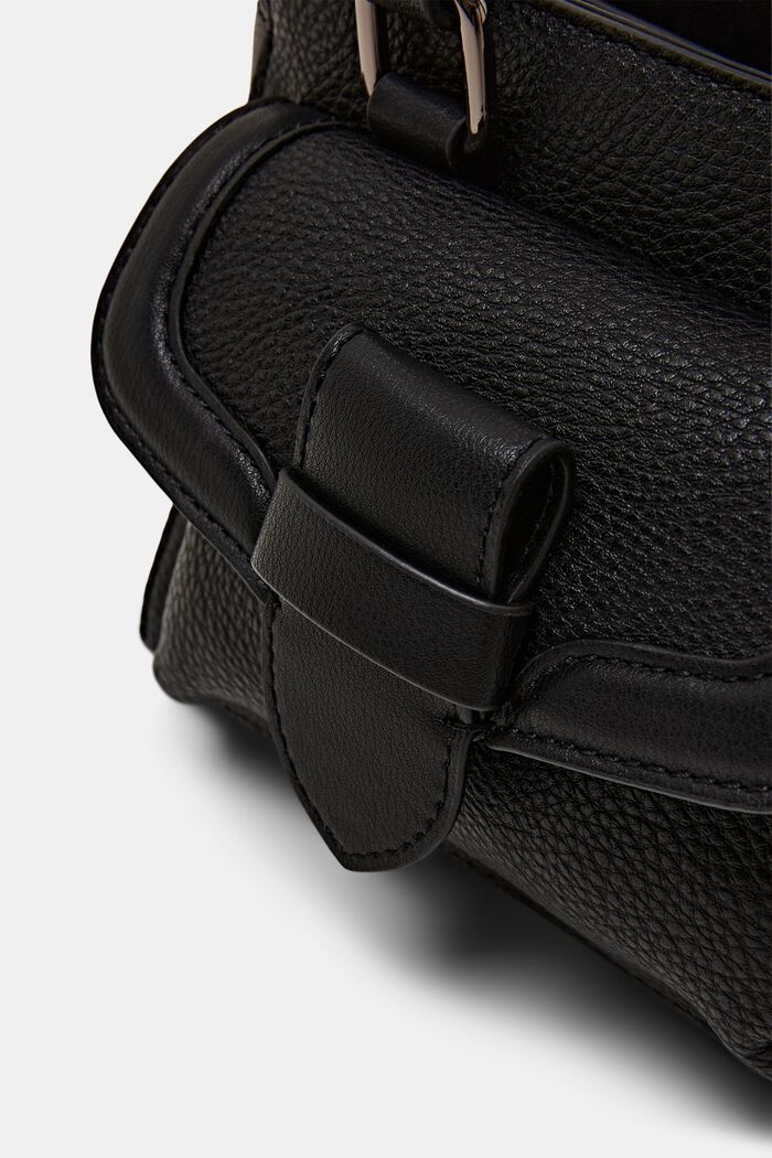 Faux leather city bag, BLACK, detail image number 1
