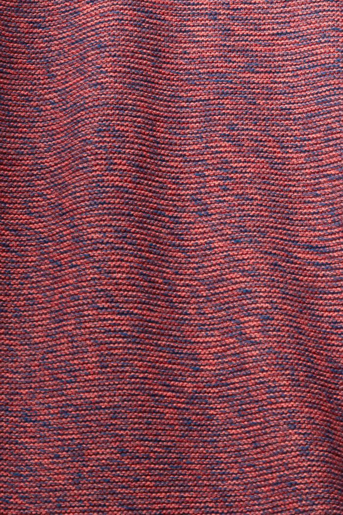 Mottled knitted sweater, TERRACOTTA, detail image number 1