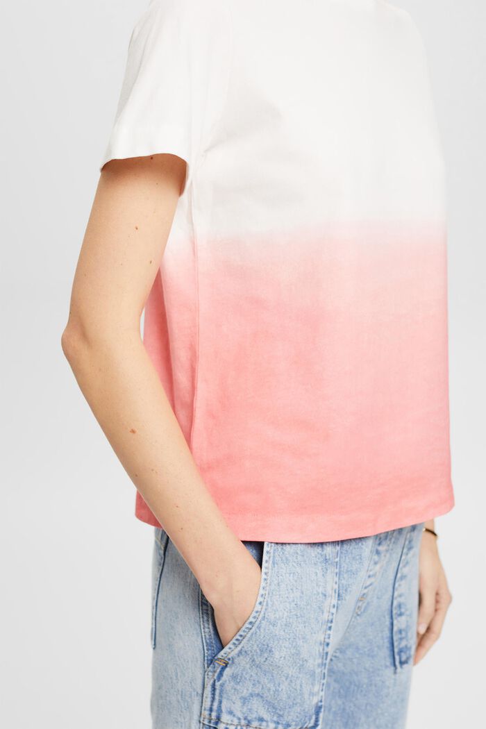 Ombre t-shirt made of cotton, PINK, detail image number 4