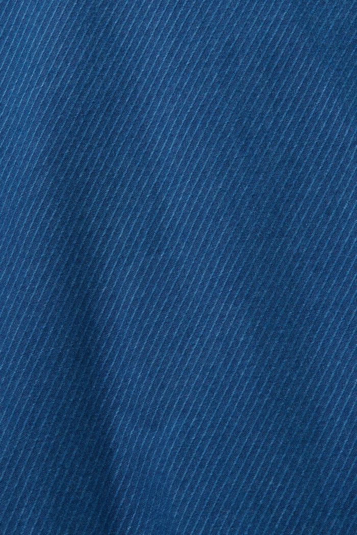 Tie-Neck Ruffled Chambray Dress, NAVY, detail image number 5