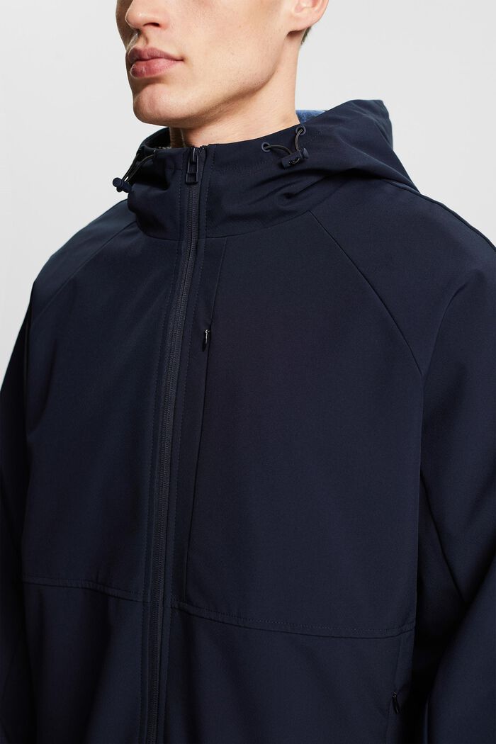Hooded Softshell Jacket, NAVY, detail image number 3